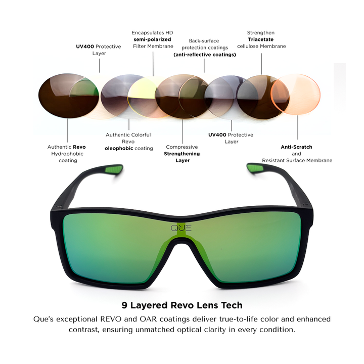 QUE FOREST (TR90) - ADJUSTABLE NOSEPAD | ANTI-SLIP TEMPLE DESIGN | SPRING HINGE MECHANISM