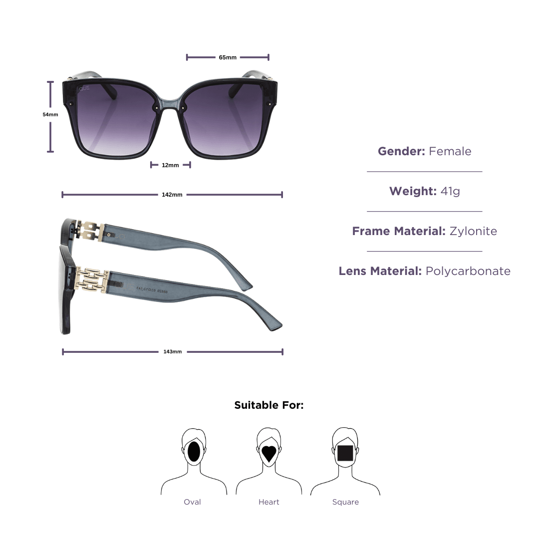 QUE GLAM GAZE - OVERSIZED - Wayfarer - Que Universe